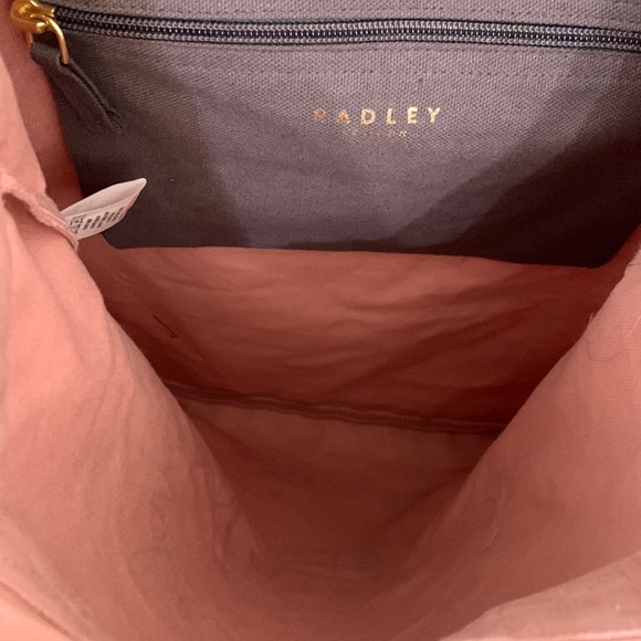 Radley London Little Bag of Magic Prairie Pink Cotton Canvas Bag Tote NWT - Picture 4 of 10